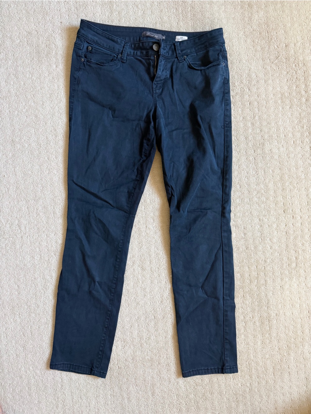 Vintage Level 99 Slim Straight Jeans in Dark Blue from Anthropologie